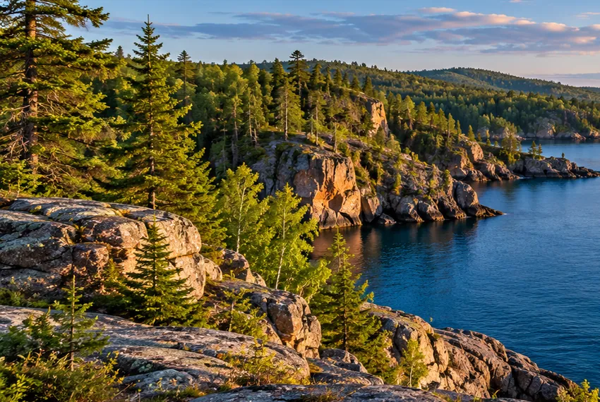 Peaceful lakeshore